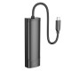 USB-Хаб HOCO HB41 Easy safety 4в1 Type-C to 4xUSB 2.0 0.2M Black