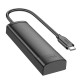USB-Хаб HOCO HB41 Easy safety Adapter 4в1 Type-C to 4xUSB 3.0 0.2M Black