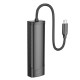 USB-Хаб HOCO HB41 Easy safety Adapter 4в1 Type-C to USB 3.0+3xUSB 2.0 0.2M Black