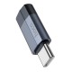 Перехідник Hoco UA29 Type-C male to iP Lightning female charging and data adapter 3A Black