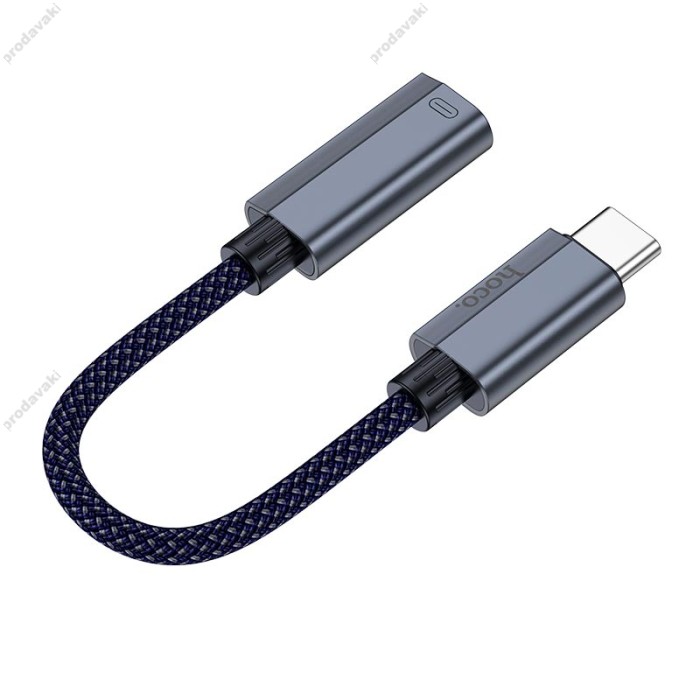 Перехідник Hoco UA29A Type-C male to iP female charging and data adapter cable 3A 0,15m Black