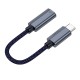 Перехідник Hoco UA29A Type-C male to iP female charging and data adapter cable 3A 0,15m Black