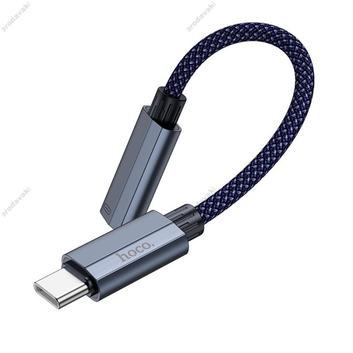 Перехідник Hoco UA29A Type-C male to iP female charging and data adapter cable 3A 0,15m Black