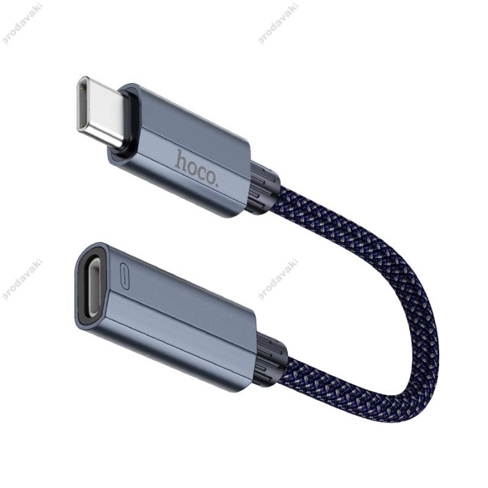 Перехідник Hoco UA29A Type-C male to iP female charging and data adapter cable 3A 0,15m Black