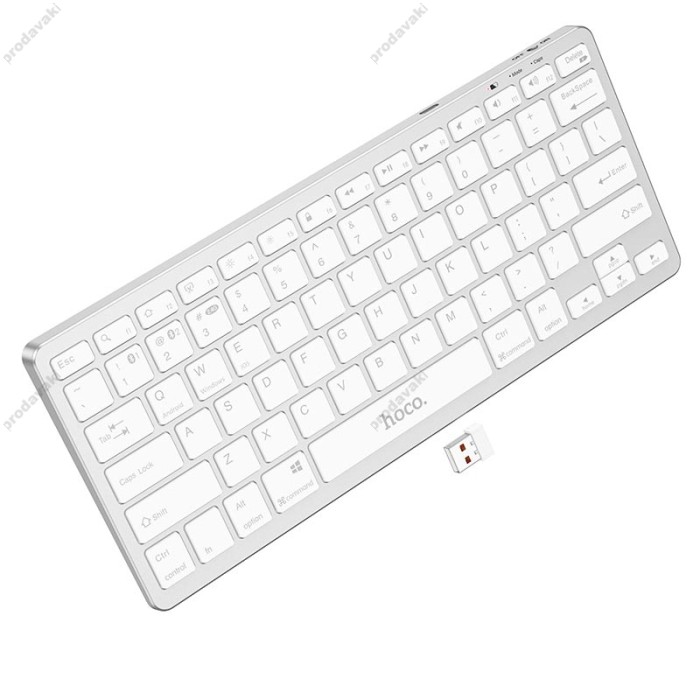 Комп'ютерна Клавіатура HOCO GM32 Wisdom wireless dual-mode keyboard 2.4G / BT5.0 50h Max White