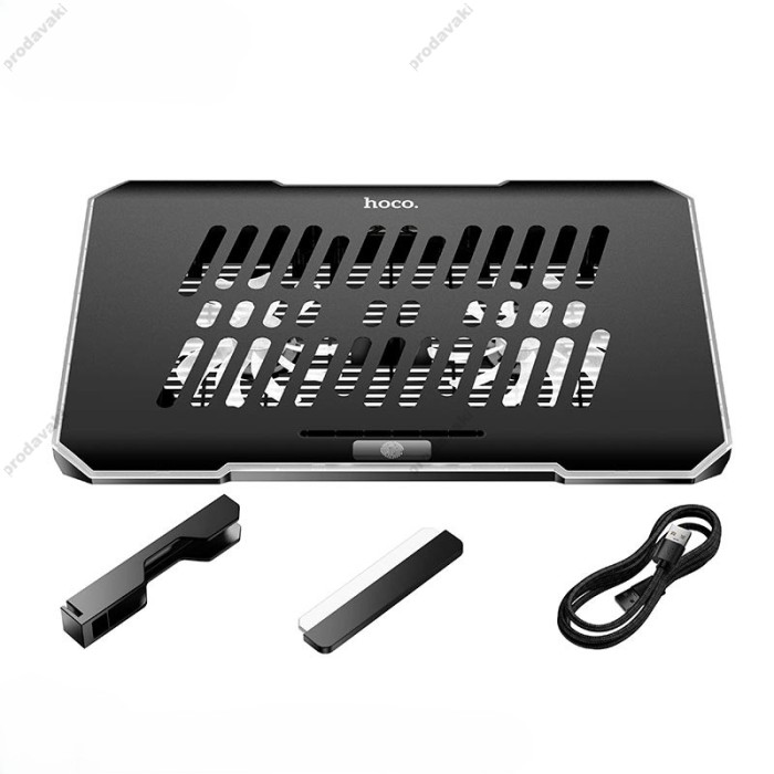 Підставка для ноутбука та MacBook Hoco DH19 Cool RGB notebook cooling stand Balck