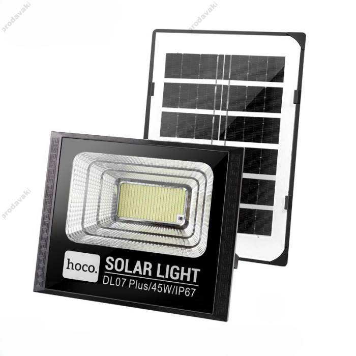 Лампа зовнішня HOCO DL07 Plus Outdoor solar energy garden light 45W IP67 Black