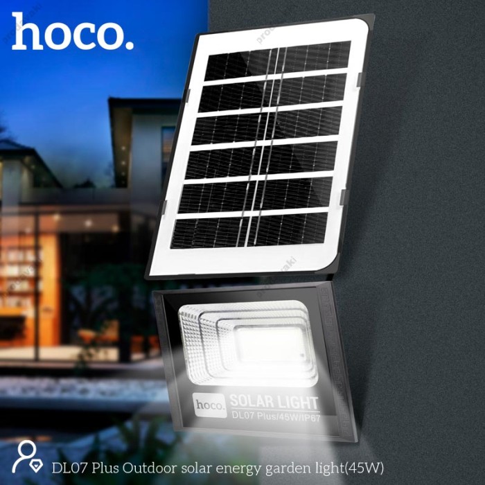 Лампа зовнішня HOCO DL07 Plus Outdoor solar energy garden light 45W IP67 Black