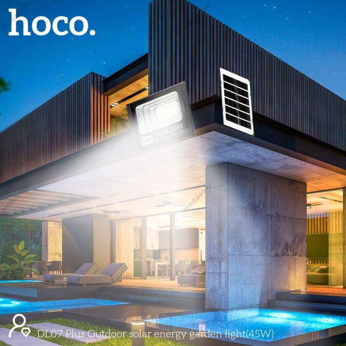 Лампа зовнішня HOCO DL07 Plus Outdoor solar energy garden light 45W IP67 Black