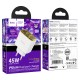 Мережевий зарядний пристрій Hoco CS43A Smart charger PD 45W White