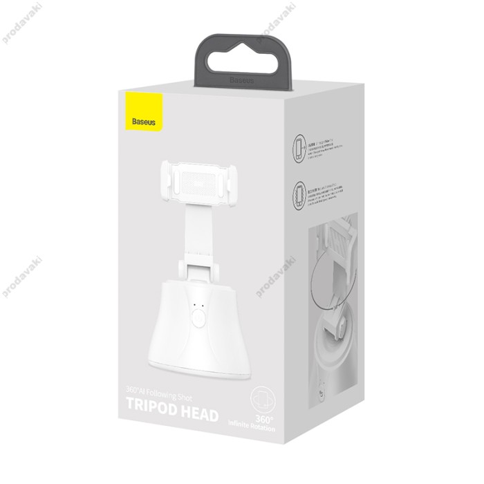Підставка з трекером руху BASEUS 360°AI Following Shot Tripod Head White (SUYT-B02)