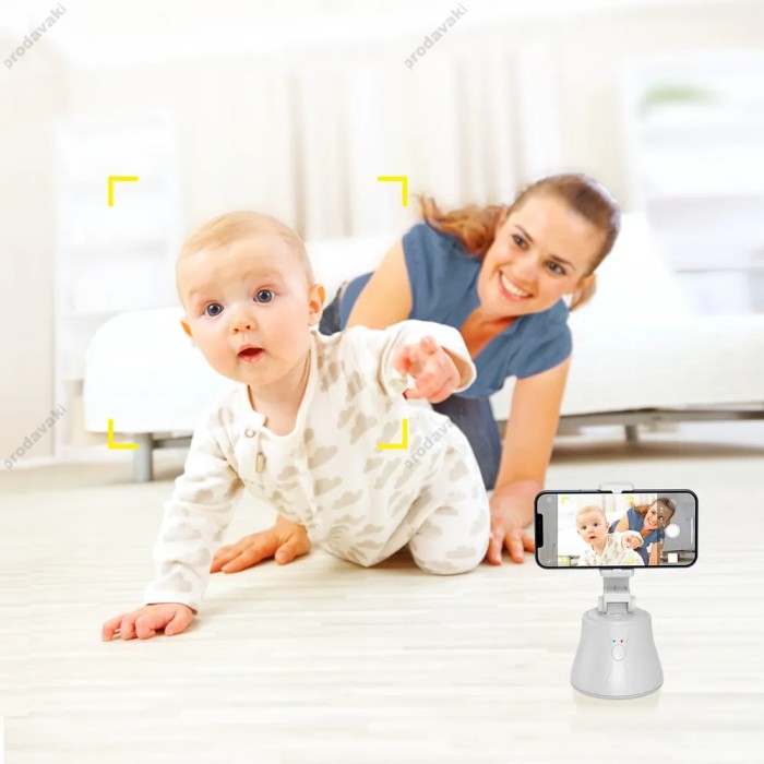 Підставка з трекером руху BASEUS 360°AI Following Shot Tripod Head White (SUYT-B02)