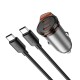 Автомобільний зарядний пристрій Hoco NZ16B Rigorous port Type-C set 3A 45W Metal-grey