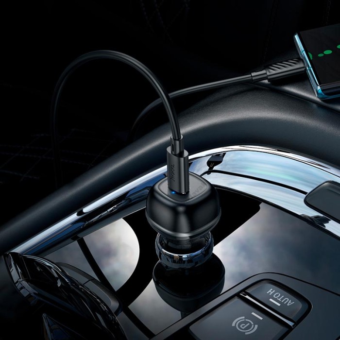 Автомобільний зарядний пристрій Hoco Z58 Rank single port Car charger 30W Black