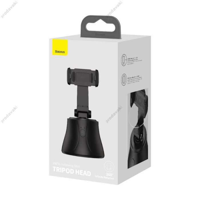 Підставка з трекером руху BASEUS 360°AI Following Shot Tripod Head Black (SUYT-B01)