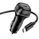 Автомобільний зарядний пристрій Hoco Z58 rank single port Car charger Type-C cable 30W Black