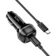 Автомобільний зарядний пристрій Hoco Z58 rank single port Car charger Type-C cable 30W Black