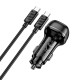Автомобільний зарядний пристрій Hoco Z58 rank single port Car charger Type-C cable 30W Black