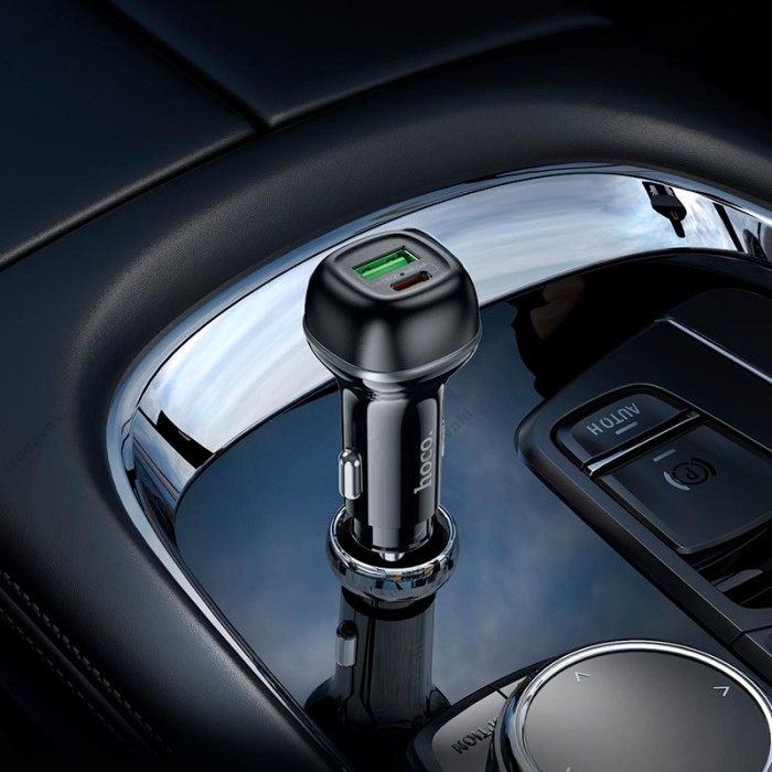Автомобільний зарядний пристрій Hoco Z58A Rank dual port Car charger 48W Black