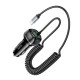 Автомобільний зарядний пристрій Hoco Z58B Rank Car charger Type-C cable 48W Black