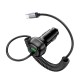 Автомобільний зарядний пристрій Hoco Z58B Rank Car charger Type-C cable 48W Black
