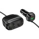 Автомобільний зарядний пристрій розгалужувач Hoco Z59 Rank dual port Car charger 240W PD30W Black