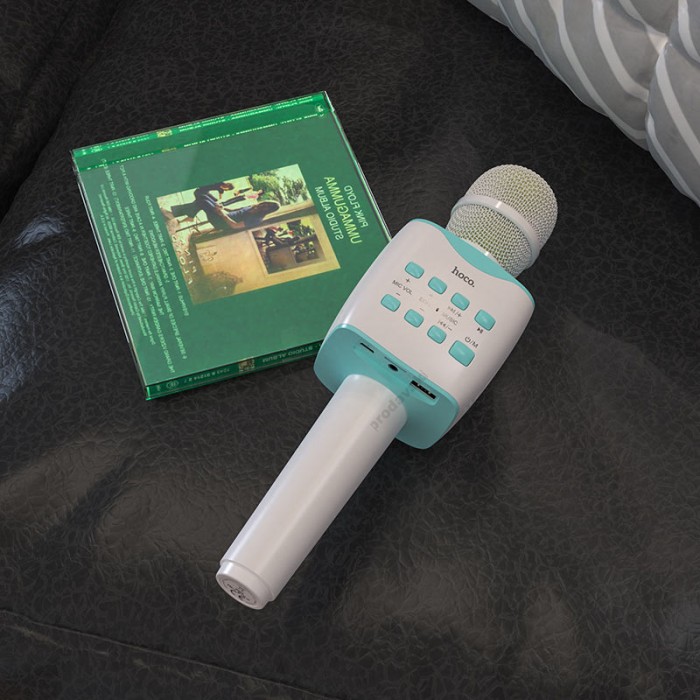 Портативна колонка-мікрофон HOCO BK5 Cantando karaoke microphone BT 5.0 Blue
