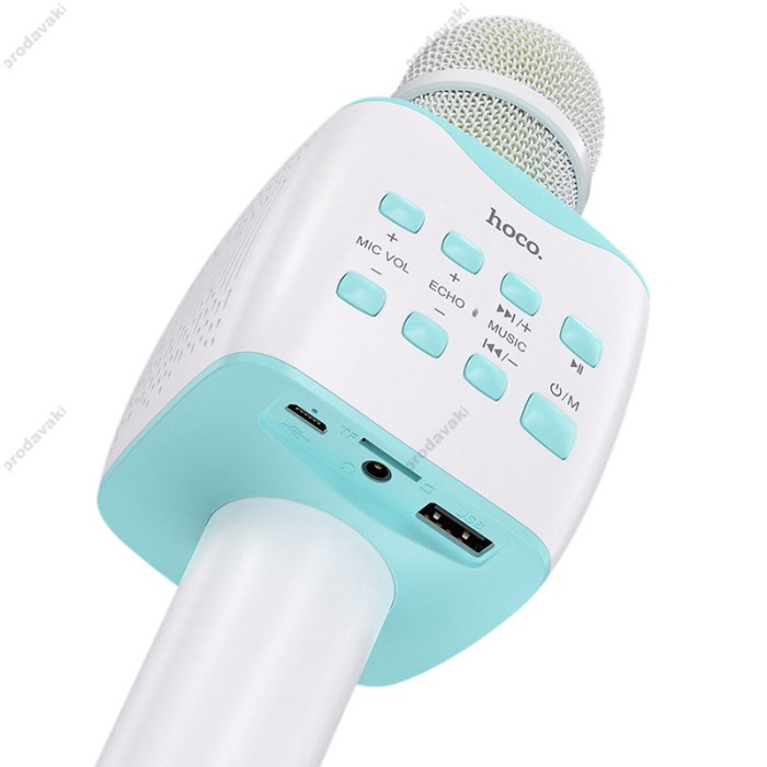 Портативна колонка-мікрофон HOCO BK5 Cantando karaoke microphone BT 5.0 Blue