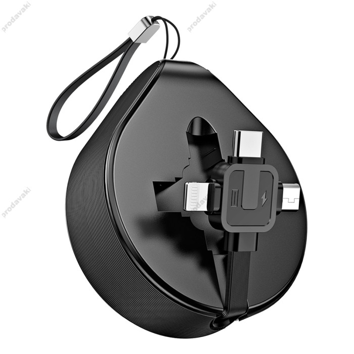 Кабель BASEUS combo Micro USB / Lightning / Type-C Waterdrop three-in-one scaling 1.5A 1.5m black CAMLT-EP01
