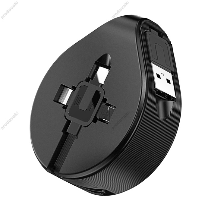 Кабель BASEUS combo Micro USB / Lightning / Type-C Waterdrop three-in-one scaling 1.5A 1.5m black CAMLT-EP01