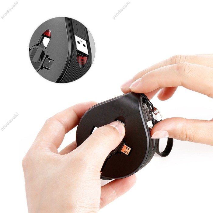 Кабель BASEUS combo Micro USB / Lightning / Type-C Waterdrop three-in-one scaling 1.5A 1.5m black CAMLT-EP01