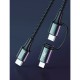 Кабель BASEUS Combo twins 2 in 1 Cable Type-C to Type-c / Lightning 1M 60W (20V 3A) + 18W (9V 2A) (CATLYW-H01)