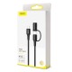 Кабель BASEUS Combo twins 2 in 1 Cable Type-C to Type-c / Lightning 1M 60W (20V 3A) + 18W (9V 2A) (CATLYW-H01)