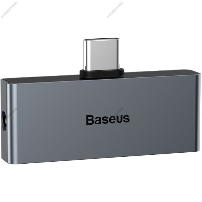 Перехідник BASEUS L57 Type-C Male To Type-C / 3.5 mm 18W PD black CATL57-01