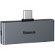 Перехідник BASEUS L57 Type-C Male To Type-C / 3.5 mm 18W PD black CATL57-01