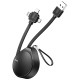 Кабель BASEUS combo Micro USB / Lightning / Type-C Waterdrop three-in-one scaling 1.5A 1.5m black CAMLT-EP01
