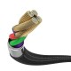 Кабель BASEUS Combo Micro USB / Lightning / Type-C / Apple Watch Star Ring Series 1.2M 3.5A grey CA1T4-I0G