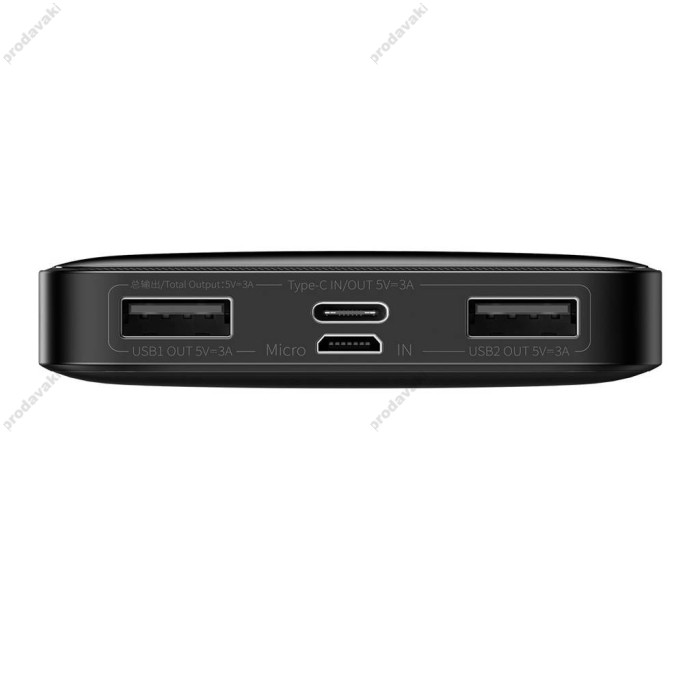 Повербанк портативний акумулятор Power bank Baseus Bipow Digital 15W 10000 mAh Black PPBD050001