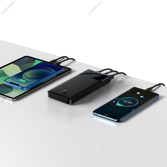 Повербанк портативний акумулятор Power bank Baseus Bipow Digital 15W 10000 mAh Black PPBD050001