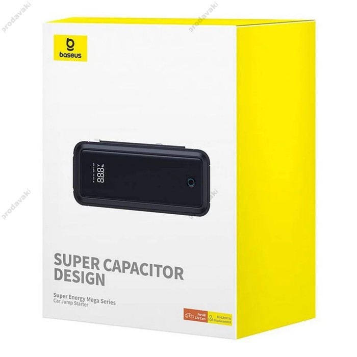 Пусковий зарядний пристрій бустер Baseus Super Energy Mega Series Supercapacitor піковий 3000A Grey C00265300821-00