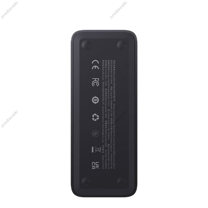 Пусковий зарядний пристрій бустер Baseus Super Energy Alpha Series Jump Starter піковий 600A 6000 mAh Black C00259200121-00
