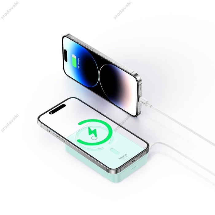 Повербанк портативний акумулятор Power bank Baseus MagPro Magnetic MagSafe магнітний 20W 5000 mAh Blue P10064101333-00
