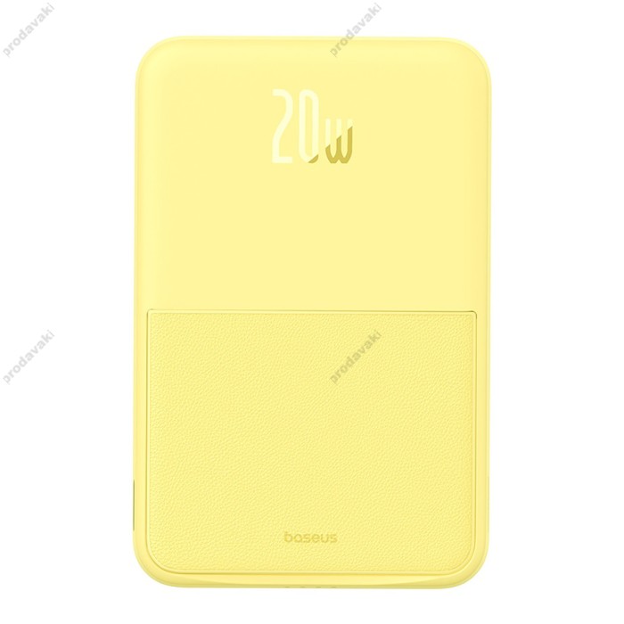 Повербанк портативний акумулятор Power bank Baseus MagPro Magnetic MagSafe магнітний 20W 5000 mAh Yellow P10064101Y23-00