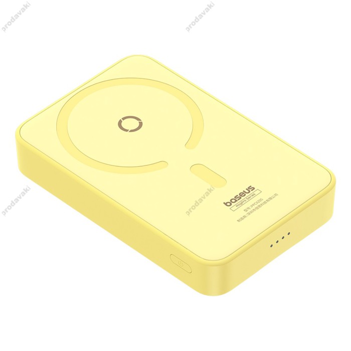 Повербанк портативний акумулятор Power bank Baseus MagPro Magnetic MagSafe магнітний 20W 5000 mAh Yellow P10064101Y23-00