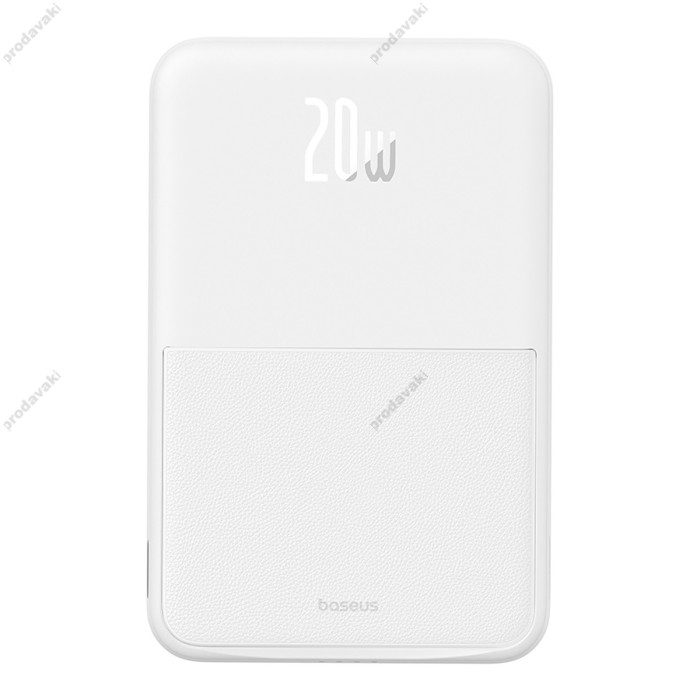 Повербанк портативний акумулятор Power bank Baseus MagPro Magnetic MagSafe магнітний 20W 5000 mAh White P10064101223-00