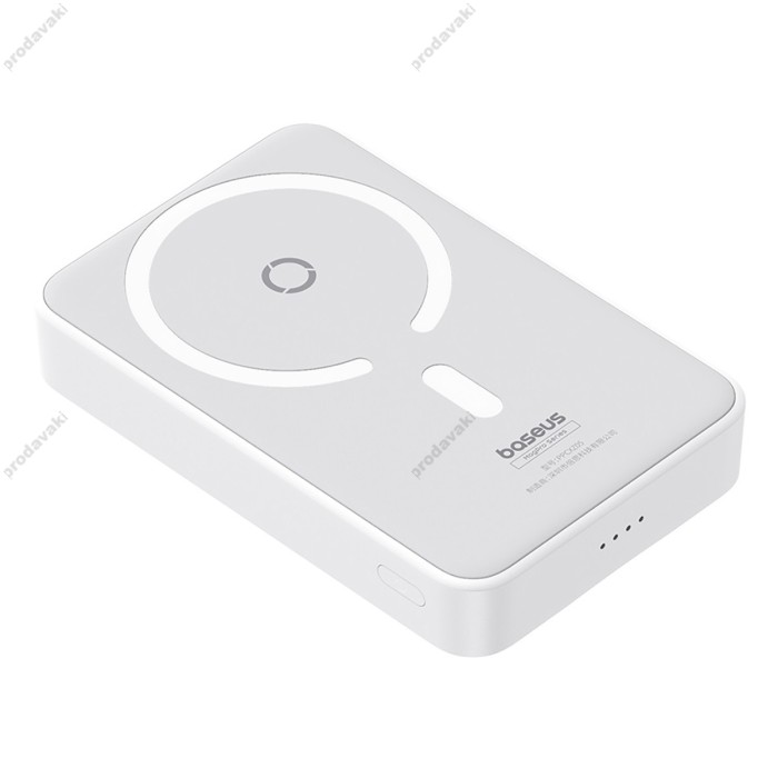 Повербанк портативний акумулятор Power bank Baseus MagPro Magnetic MagSafe магнітний 20W 5000 mAh White P10064101223-00