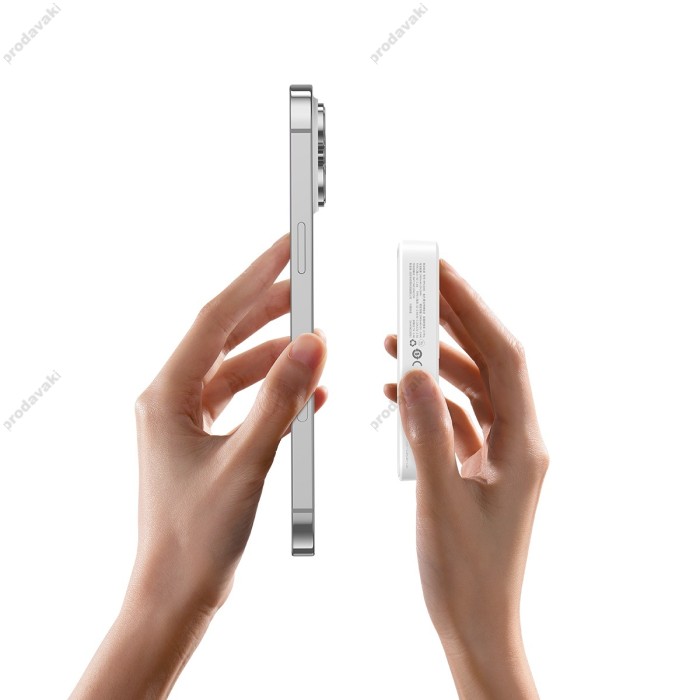 Повербанк портативний акумулятор Power bank Baseus MagPro Magnetic MagSafe магнітний 20W 5000 mAh White P10064101223-00