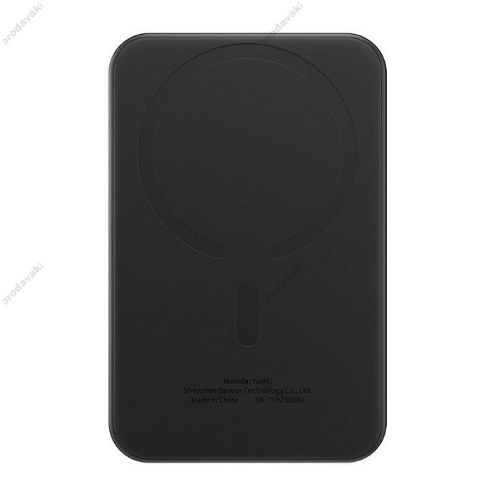 Повербанк портативний акумулятор Power bank Baseus Magnetic Mini Wireless MagSafe магнітний  20W 5000 mAh Black P10022107113-00