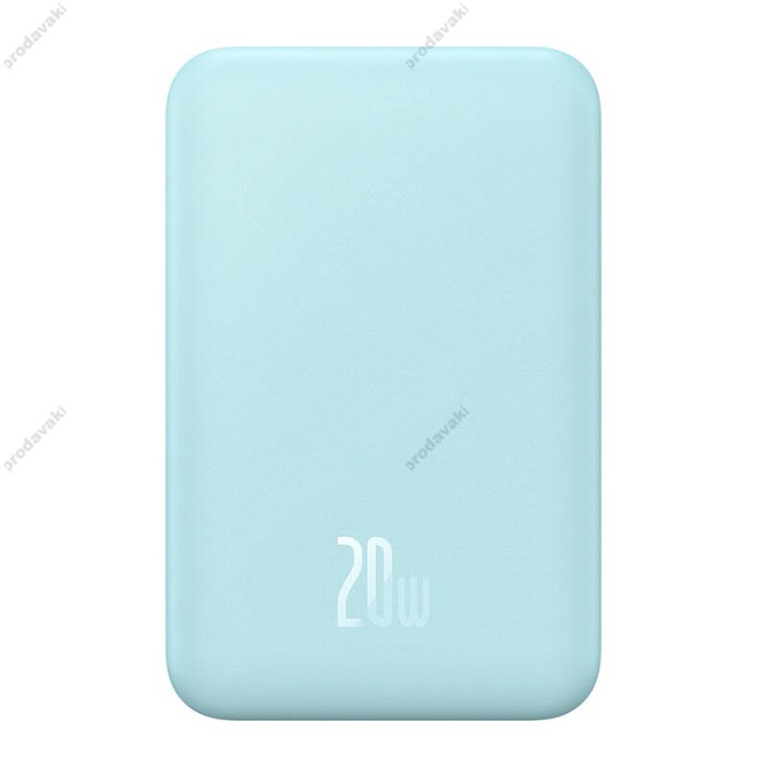 Повербанк портативний акумулятор Power bank Baseus Magnetic Mini Wireless MagSafe магнітний 20W 5000 mAh Blue P10022107313-00