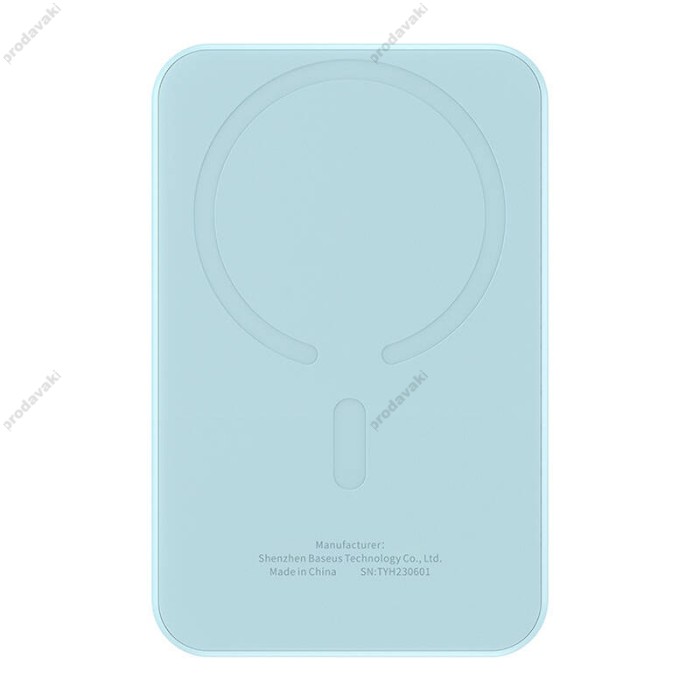 Повербанк портативний акумулятор Power bank Baseus Magnetic Mini Wireless MagSafe магнітний 20W 5000 mAh Blue P10022107313-00